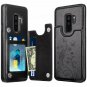 Samsung Galaxy S9 Case Wallet Magnetic Durable Slim Lightweight Cover Black