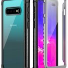 For Galaxy S10 Plus Case Builtin Screen Protector Full Body Protect Clear/Black