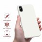 iPhone Xs Max Case Ultra Slim Fit Liquid Silicone Gel Cover Protective White