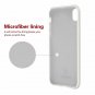iPhone Xs Max Case Ultra Slim Fit Liquid Silicone Gel Cover Protective White