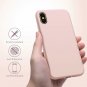 iPhone Xs Max Case Ultra Slim Fit Liquid Silicone Gel Cover Pink Sand