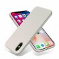 iPhone Xs Max Case Ultra Slim Fit Liquid Silicone Gel Cover White Stone