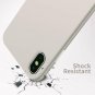 iPhone Xs Max Case Ultra Slim Fit Liquid Silicone Gel Cover White Stone