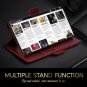 Galaxy S10 Case Luxury Cowhide Genuine Leather Blocking Handmade Wallet Wine Red