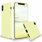 Case for iPhone X/Xs Liquid Silicone Shockproof Protective Microfiber Yellow