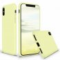 Case for iPhone X/Xs Liquid Silicone Shockproof Protective Microfiber Yellow