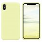 Case for iPhone X/Xs Liquid Silicone Shockproof Protective Microfiber Yellow