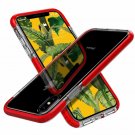 iPhone Xs Max Case Clear Thin Slim Anti Yellow Shockproof Bumper Cover Red