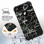 iPhone 7/8 Plus Case Builtin Screen Protector PC Bumper Soft TPU Black Marble