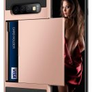 Case for Galaxy S10 Wallet Card Holder ID Slot Sliding Door Anti Scratch Rose
