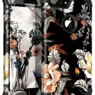 iPhone 7/8 Plus Case Builtin Screen Protector PC Bumper Soft TPU Flower/Black