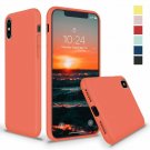 iPhone Xs Max Case Liquid Silicone Rubber Protective Soft Microfiber Nectarine
