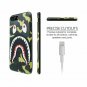 iPhone 7/8 Plus Case Shark Face Luxury Flexible Durable TPU Cover Camo Green