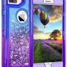 iPhone 7/8 Plus Case Protective Glitter Heavy Duty Protective TPU Blue Purple