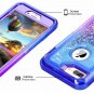 iPhone 7/8 Plus Case Protective Glitter Heavy Duty Protective TPU Blue Purple