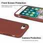 iPhone 7/8 Case Gel Rubber Bumper Hard Shell Shockproof Hard Caramel