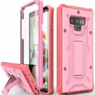 Galaxy Note 9 Case Military Grade Full Body Rugged Built in  Kickstand Pink