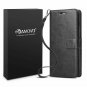 For Galaxy S10 Plus Case Wallet Detachable Vegan Leather Wrist Strap 6.4 Black
