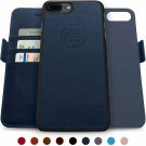 iPhone 7/8 Plus Vegan Leather Wallet Magnetic Detachable Shock Proof Slim Royal