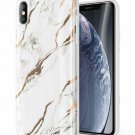 iPhone Xs Max case Ultra Thin Slim Fit Shock Absorbing Corner bumpers White/Gold
