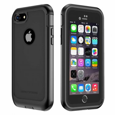 Case for iPhone 7/8 with Builtin Clear Screen Protector Full Body Cover Black