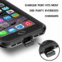 Case for iPhone 7/8 with Builtin Clear Screen Protector Full Body Cover Black