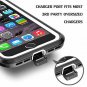 Case for iPhone 7/8 with Builtin Clear Screen Protector Full Body Cover White