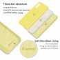iPhone Xs Max Case Liquid Silicone Soft Rubber Protective Soft Microfiber Yellow
