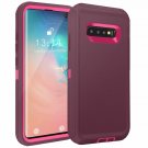 Case for Galaxy S10 Shockproof Protection Shock absorbing DustProof Wine Red