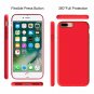 Case for iPhone 7/8 Plus Gel Rubber Full Body Protection Shockproof Red