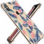 For iPhone X/Xs Case Flower Pattern Design Soft  Flexible TPU UltraThin Blue