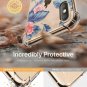 For iPhone X/Xs Case Flower Pattern Design Soft  Flexible TPU UltraThin Blue
