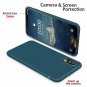 Case iPhone X/Xs Soft Liquid Silicone Slim Rubber Protective Microfiber Blue