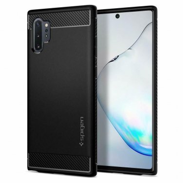 Samsung Galaxy Note 10 Plus Case Shock Absoption Flexible TPU Black Matte