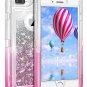 iPhone 7/8 Plus Case Protective Glitter 3D Quicksand Protective TPU Clear Pink