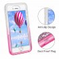 iPhone 7/8 Plus Case Protective Glitter 3D Quicksand Protective TPU Clear Pink