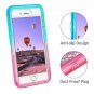iPhone 7/8 Plus Case Protective Glitter 3D Quicksand Protective TPU Aqua Pink