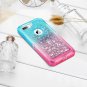 iPhone 7/8 Plus Case Protective Glitter 3D Quicksand Protective TPU Aqua Pink