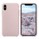 iPhone Xs Max Case Liquid Silicone Soft Rubber Protective Soft Microfiber Pink