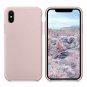 iPhone Xs Max Case Liquid Silicone Soft Rubber Protective Soft Microfiber Pink