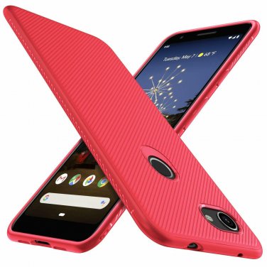 Google Pixel 3a Case Scratch Resistant  Anti Slip Grippy Soft TPU Red