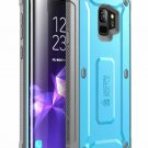 For Galaxy S9 Case BuiltIn Screen Protector Fullbody Rugged Holster 2018 Blue