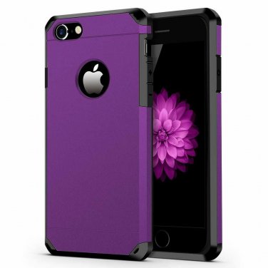 iPhone 7/8 Case Shock Absorption Heavy Duty Dual Layer Protection Cover Purple