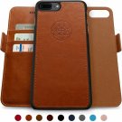 Case iPhone 8/7 Wallet Vegan Leather,Magnetic Detachable Shock Proof Caramel