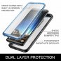 Case for Galaxy S9 Plus Crystal Clear Builtin Screen Protector Full Body Blue