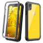 iPhone XR Case Clear Full Body Heavy Duty with Builtin Screen Protector Black