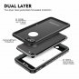 Case for iPhone 7/8 Waterproof  Underwater Full Sealed Cover Snowproof Black