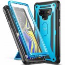 Galaxy Note 9 Case Kickstand Full Body Builtin Screen Protector Shockproof Blue