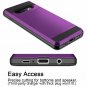 Case for Galaxy S10 Wallet Card Holder ID Slot Sliding Door Anti Scratch Purple