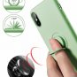 iPhone X/Xs Case Liquid Silicone with Ring Holder Kickstand Soft Slim Green
